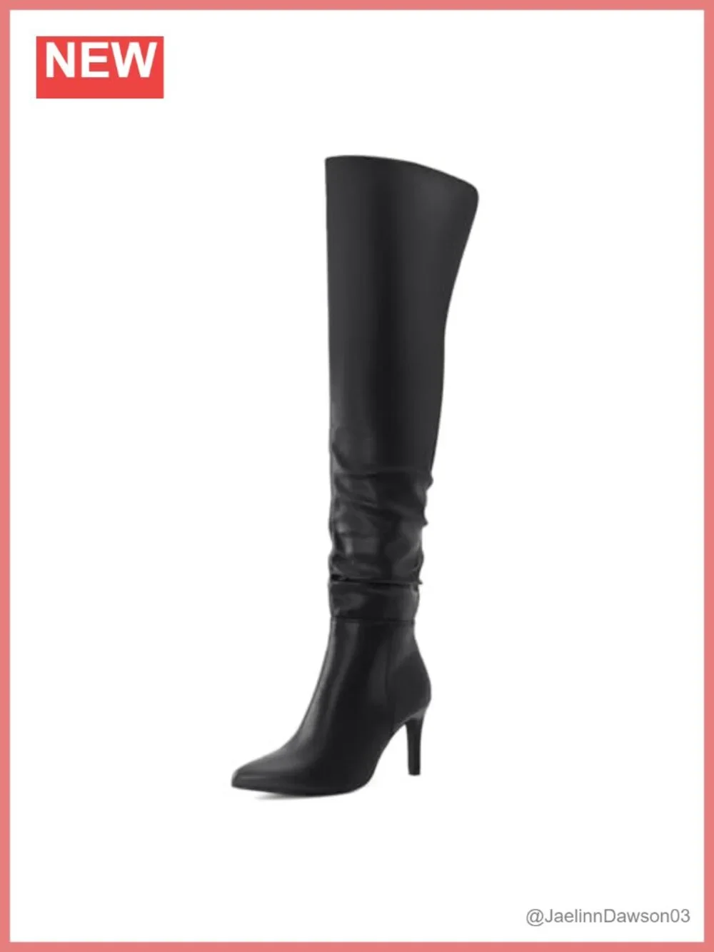 Thigh High Over the Knee Stiletto Heel Pointed Toe Slouch Boots for Women